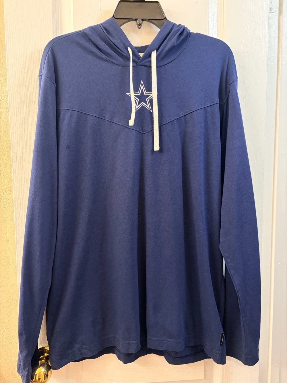 NFL Men’s Navy Crewneck Hoodie with White Star Logo